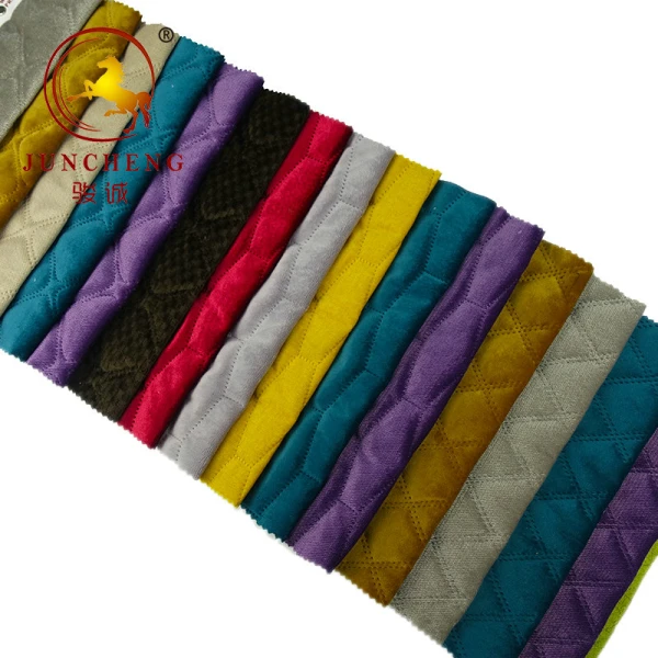 Tela de sofá de terciopelo en relieve de 3 capas